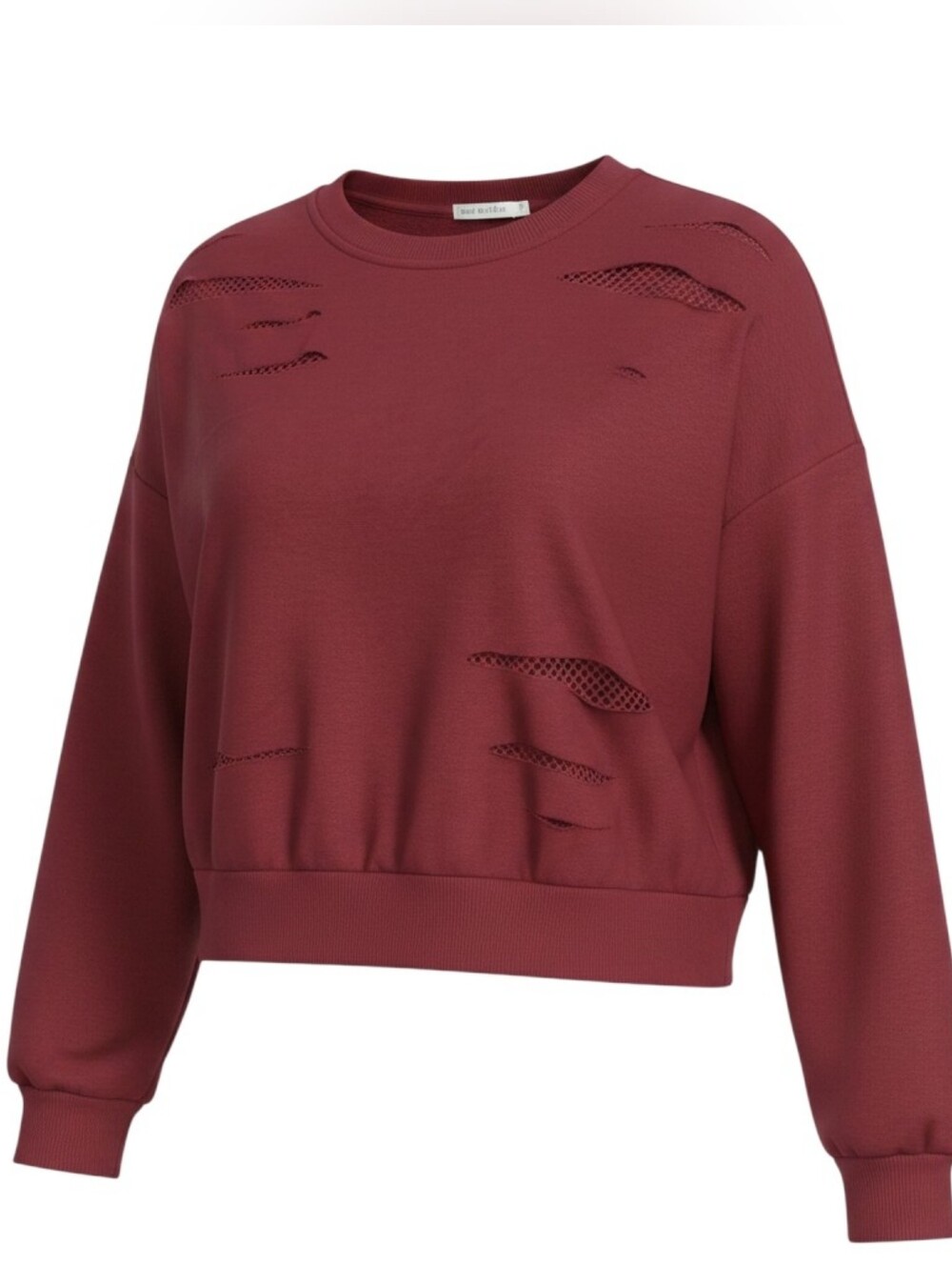 Heart Hips Burgundy Crewneck Top